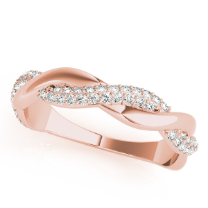  Cosetta Natural Rose Gold Diamond for Women Wedding Rings