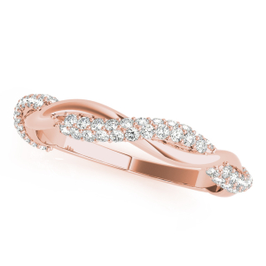 Cenobia Lab-Created Rose Gold Pave set  Diamond for Women Wedding Ring