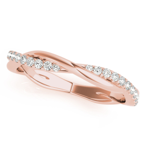 Croia Natural Rose Gold Diamond for Women Wedding Ring