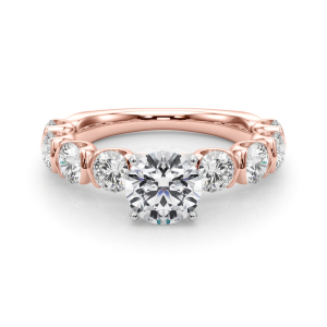 Ronitta Lab-Created Rose Gold Side Stone Diamond Rings