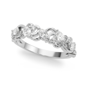 Lab-Created Prong-Set Eternity Diamond Ring