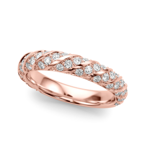  Custans Natural Rose Gold Diamond for Women Wedding Rings