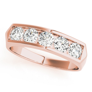 Summit Lab-Created Rose Gold Channel-Set Eternity Diamond Rings