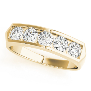 Summit Lab-Created Yellow Gold Channel-Set Eternity Diamond Rings