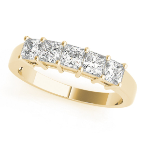 Shalia Lab-Created Yellow Gold Prong-Set Eternity Diamond Rings