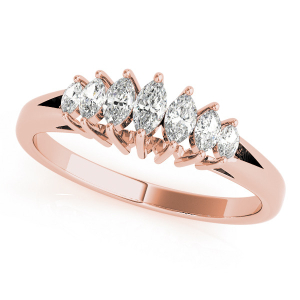 Rayanna Lab-Created Rose Gold Prong-Set 7 Stone Diamond Ring