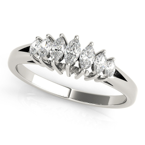 Rayanna Lab-Created Silver Prong-Set 7 Stone Diamond Rings