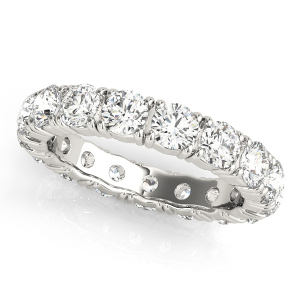 Natural Platinum Eternity Diamond Rings