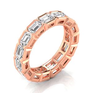 Cynthia Lab-Created Rose Gold BEZEL Eternity Diamond Ring