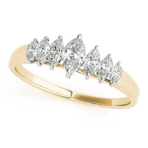 Pressley Lab-Created Diamond Yellow Gold Prong-Set 7 Stone