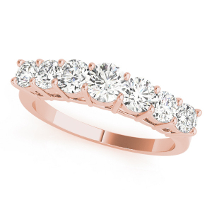 Aarya Lab-Created Rose Gold Prong 7 Stone Diamond Rings