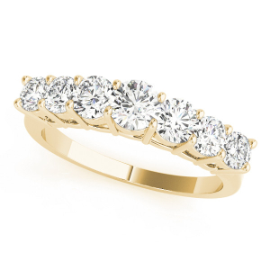 Aarya Lab-Created Yellow Gold Prong 7 Stone Diamond Rings