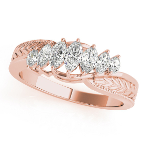 Renezmae Lab-Created Diamond Rose Gold Prong-Set 7 Stone