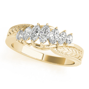 Renezmae Lab-Created Diamond Yellow Gold Prong-Set 7 Stone