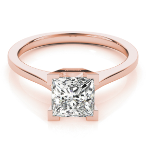 Dorothy Natural Rose Gold 4 Prong Solitaire Diamond Ring