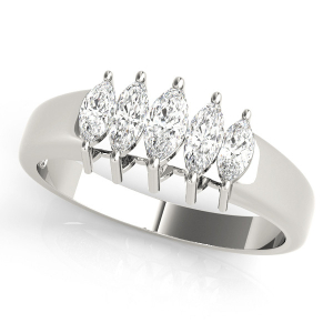 Phaedra Lab-Created Prong-Set 5 Stone Ring Diamond Rings