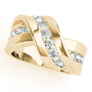 Cybele Natural Yellow Gold Diamond for Women Wedding Rings