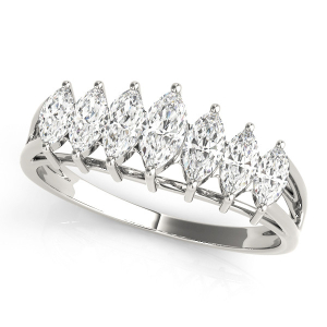 Ispina Lab-Created Diamond Silver Prong-Set 7 Stone