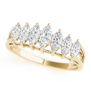 Ispina Lab-Created Diamond Yellow Gold Prong-Set 7 Stone