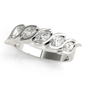 Senica Lab-Created Prong-Set 5 Stone Ring Diamond Rings