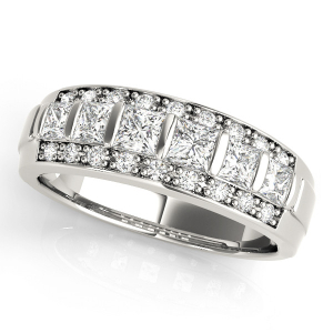 Aivy Lab-Created Bar And Prong Set Eternity Diamond Rings