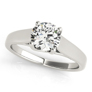 Natural Diamond Silver Engagement Rings