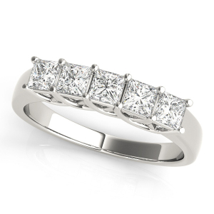 Semaj Lab-Created Prong-Set Eternity Diamond Rings