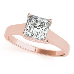 Dixie Natural Rose Gold 4 Prong Solitaire Diamond Ring