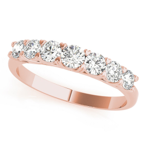 Avah Lab-Created Rose Gold Prong 7 Stone Diamond Rings