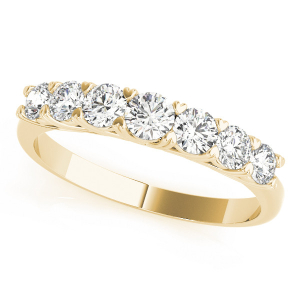 Avah Lab-Created Yellow Gold Prong 7 Stone Diamond Rings