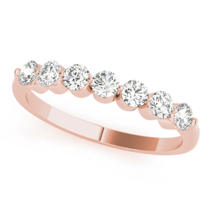 Avalynn Lab-Created Rose Gold Prong 7 Stone Diamond Rings