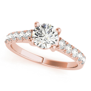 Kourtney Natural Diamond Rose Gold  Engagement Rings