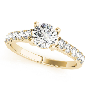 Kourtney Natural Diamond Yellow Gold  Engagement Rings