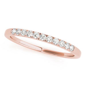 Carolyn Lab-Created Rose Gold Prong Half Eternity Diamond Rings