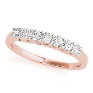 Elowen Lab-Created Rose Gold Prong 7 Stone Diamond Rings