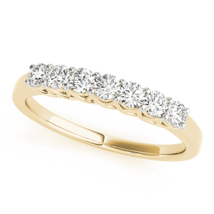 Elowen Lab-Created Yellow Gold Prong 7 Stone Diamond Rings