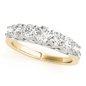 Erika Lab-Created Yellow Gold Prong 7 Stone Diamond Rings