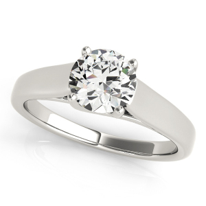 Jeslyn Natural Diamond Silver 4 Prong Engagement Rings