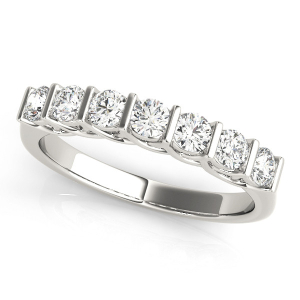 Lab-Created Bar-Set 7 Stone Diamond Rings