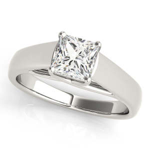 Danitza Natural Silver 4 Prong Diamond Solitaire Rings