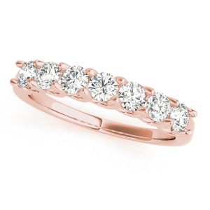 Siya Lab-Created Rose Gold Prong 7 Stone Diamond Rings