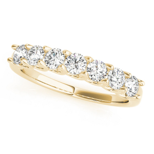 Siya Lab-Created Yellow Gold Prong 7 Stone Diamond Rings