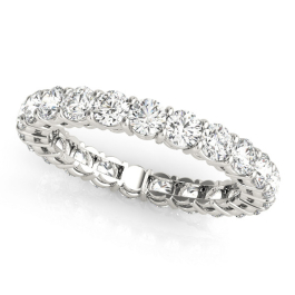 1.10-4.75 Carat Round Cut Diamond Natural And Lab-Grown Eternity Ring With Claw-Set