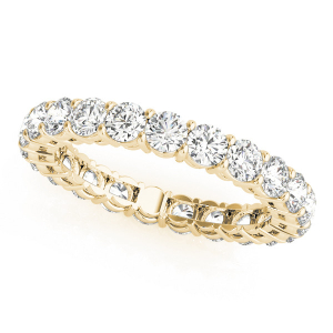 Emmanuella Natural Yellow Gold 4 Prong Eternity Diamond Rings