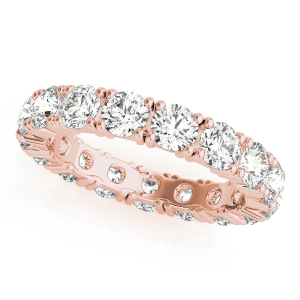 Elenor Natural Rose Gold 4 Prong Eternity Diamond Ring