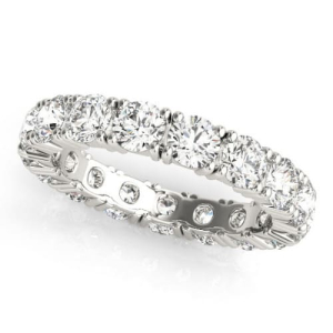 Elenor 2.40 - 2.90 Carat Natural Round cut 4 Prong  Eternity Diamond Ring