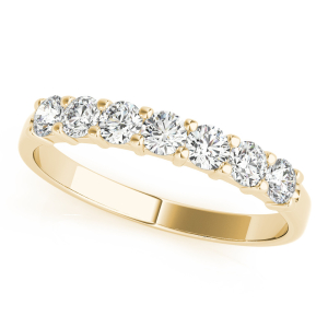 Casey Lab-Created Yellow Gold Prong 7 Stone Diamond Rings