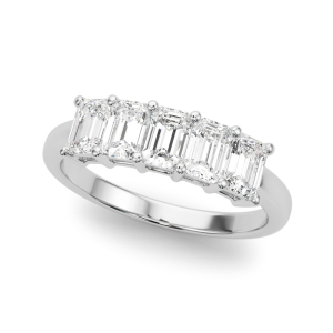 Aavya Lab-Created Prong 5 Stone Ring Diamond Rings