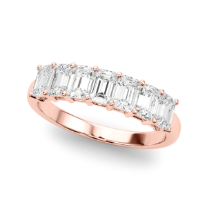 Viola Lab-Created Rose Gold Prong 7 Stone Diamond Rings