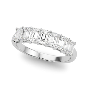 Viola 1.00 - 2.00 Carat Lab-Created Emerald cut Prong 7 Stone Diamond Rings